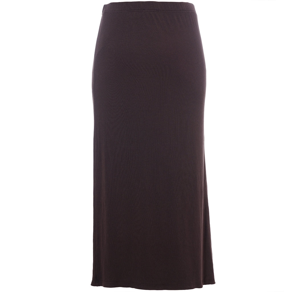 Studio Fanni rib skirt Skirt Dark Brown