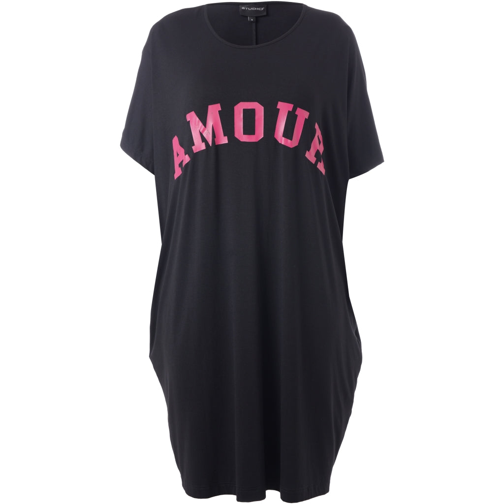 Studio SAne Dress Dress Black with Pink