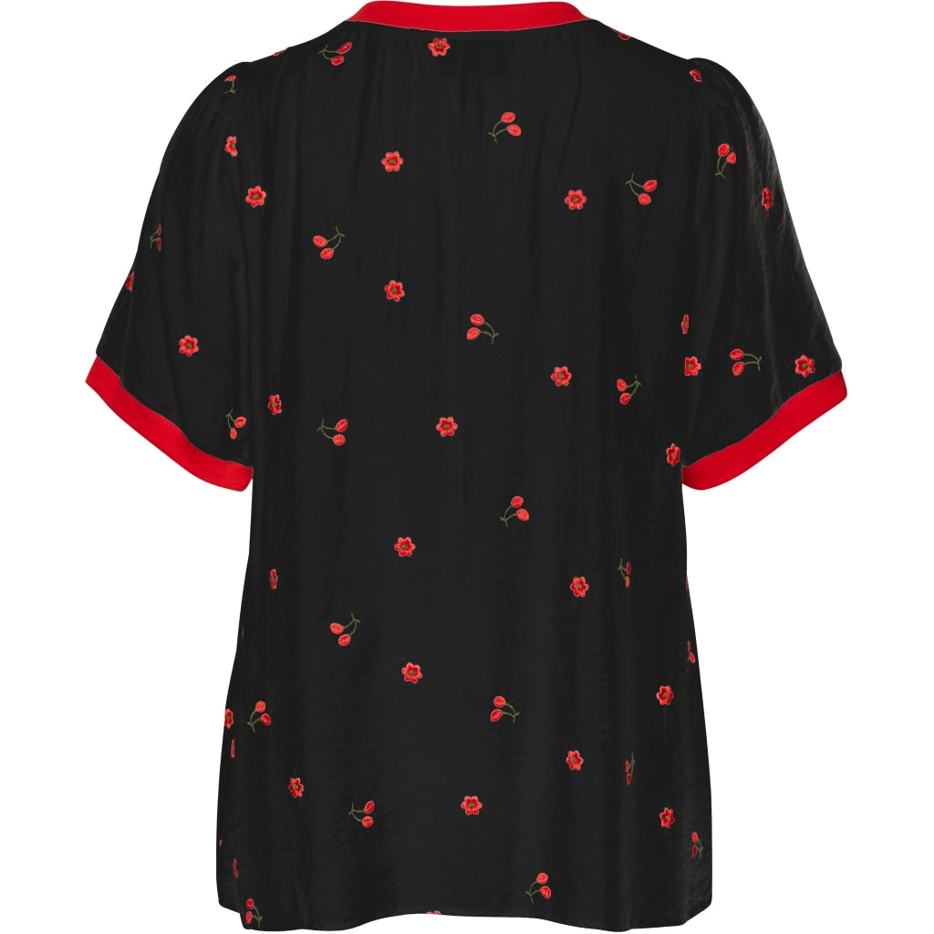 Studio SAva Blouse Blouse Black with red berry
