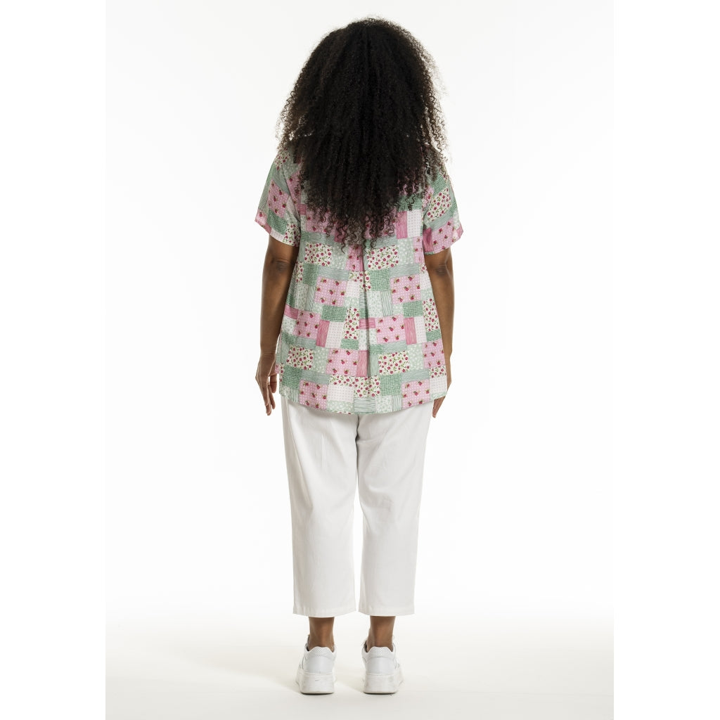 Studio SBaloo Blouse Blouse Multi print with green and pink