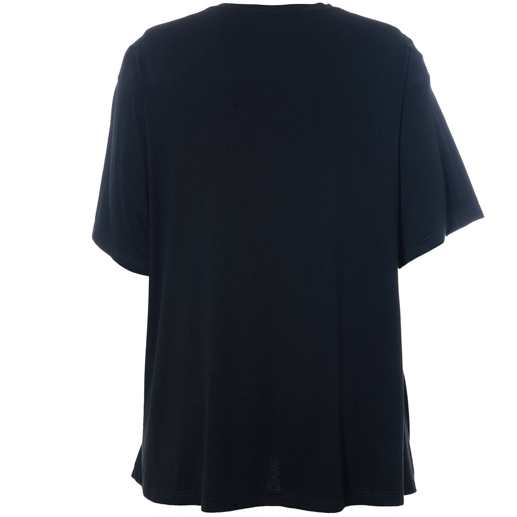 Studio SBella T-Shirt with print T-Shirt Black with bordeaux