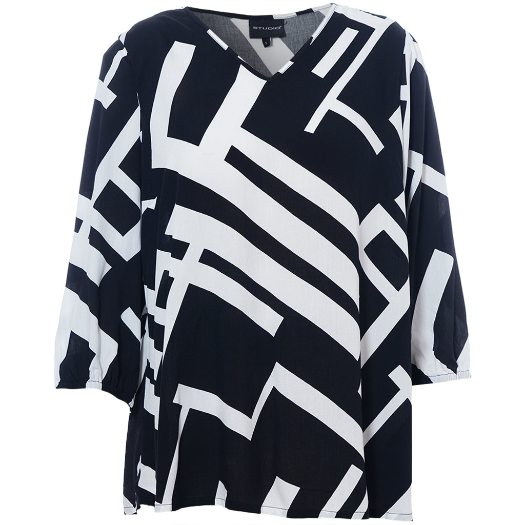 Studio SEmmy Blouse Blouse Black with white squares