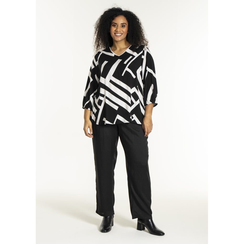 Studio SEmmy Blouse Blouse Black with white squares