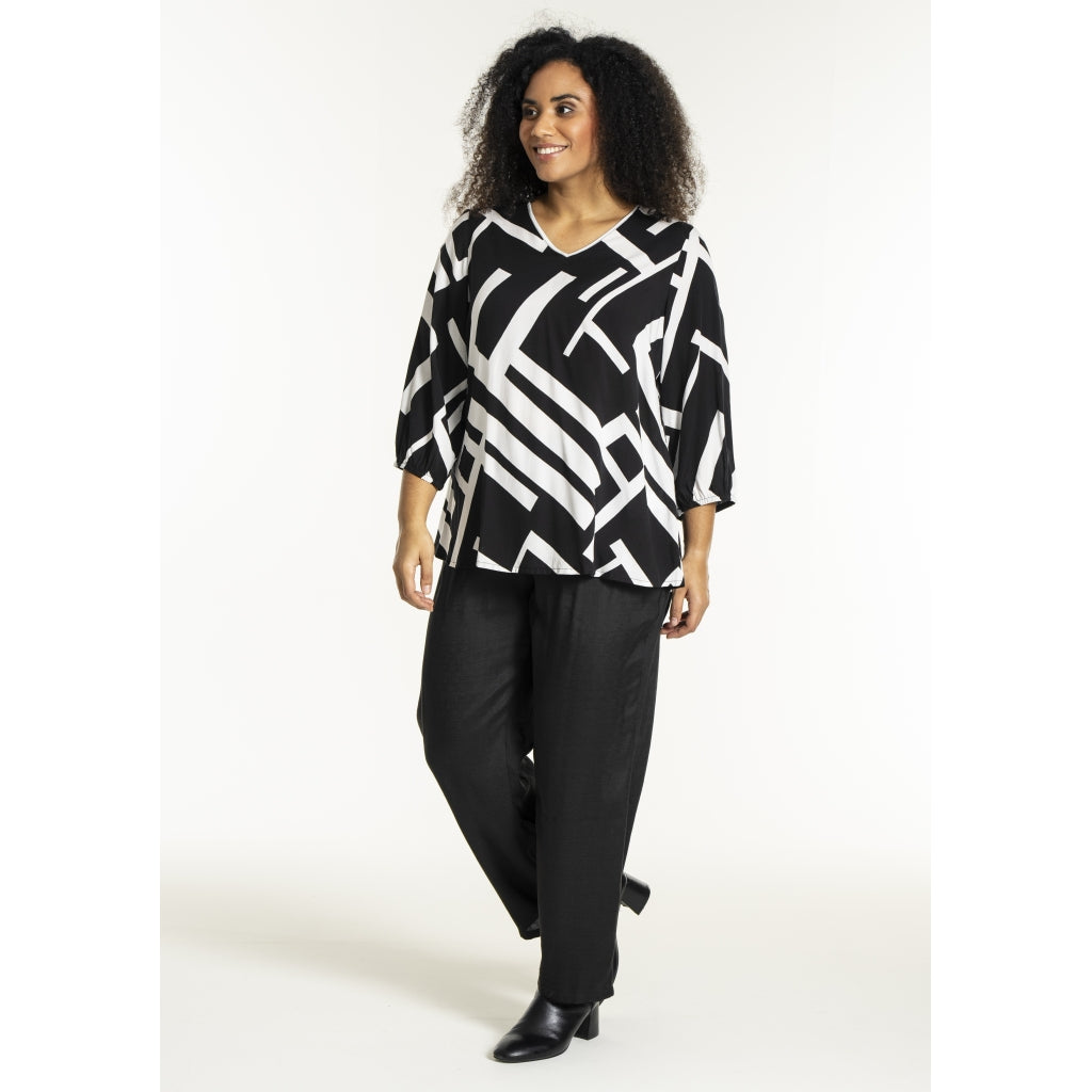 Studio SEmmy Blouse Blouse Black with white squares