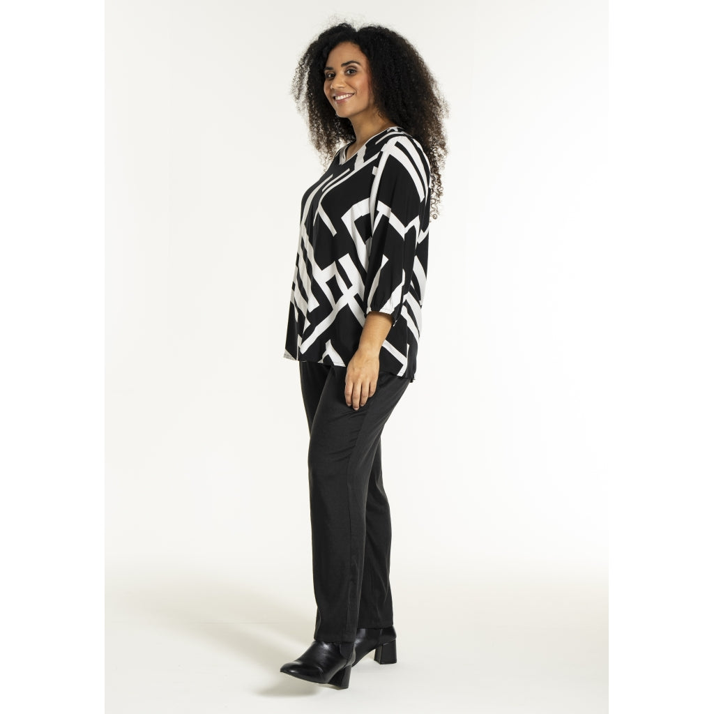 Studio SEmmy Blouse Blouse Black with white squares