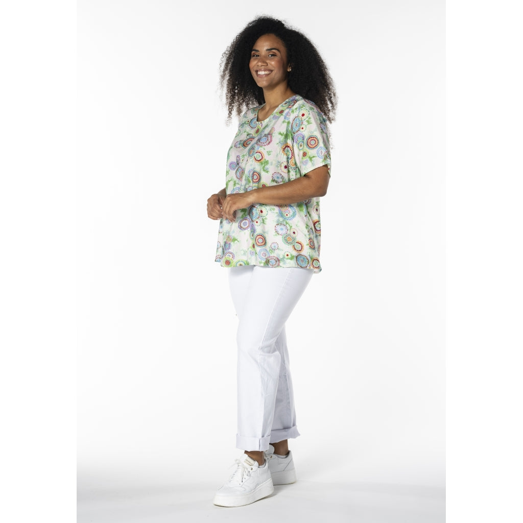 Studio SEsther Blouse Blouse Circle green mix