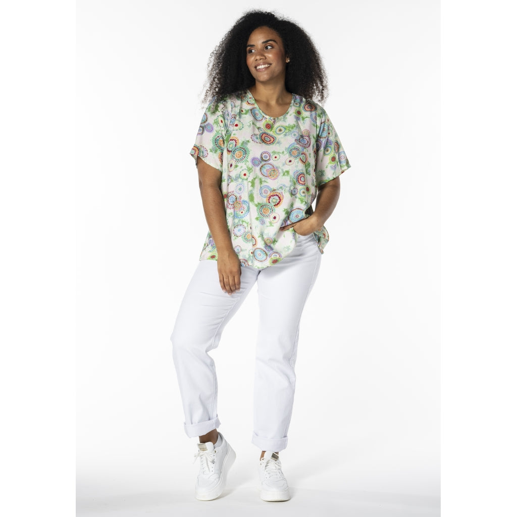 Studio SEsther Blouse Blouse Circle green mix
