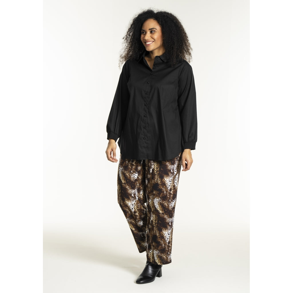Studio SFria loose trousers Trousers Brown Leoprint