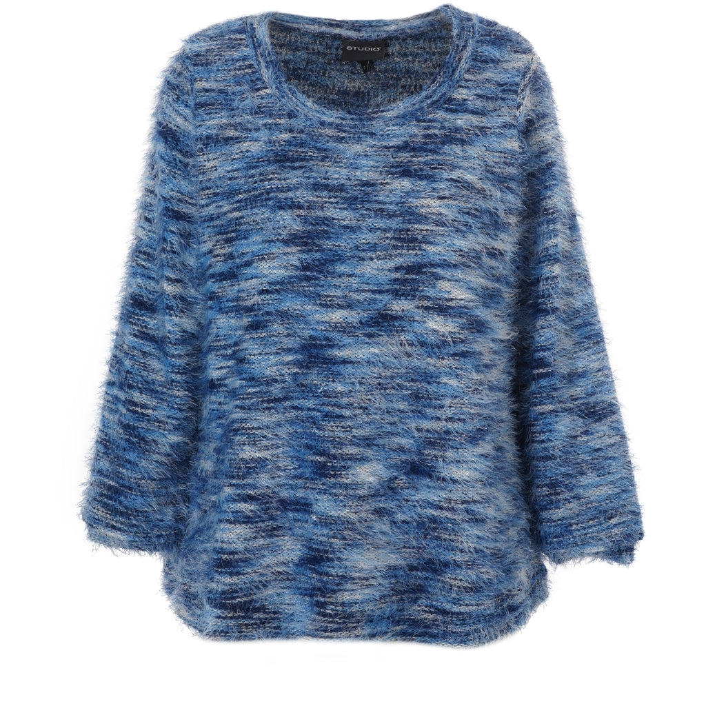 Studio SGinette Knit Sweater Blouse Blue