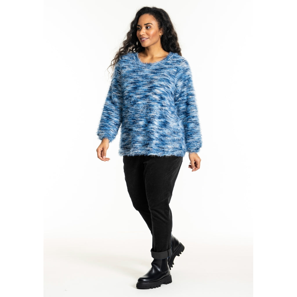 Studio SGinette Knit Sweater Blouse Blue