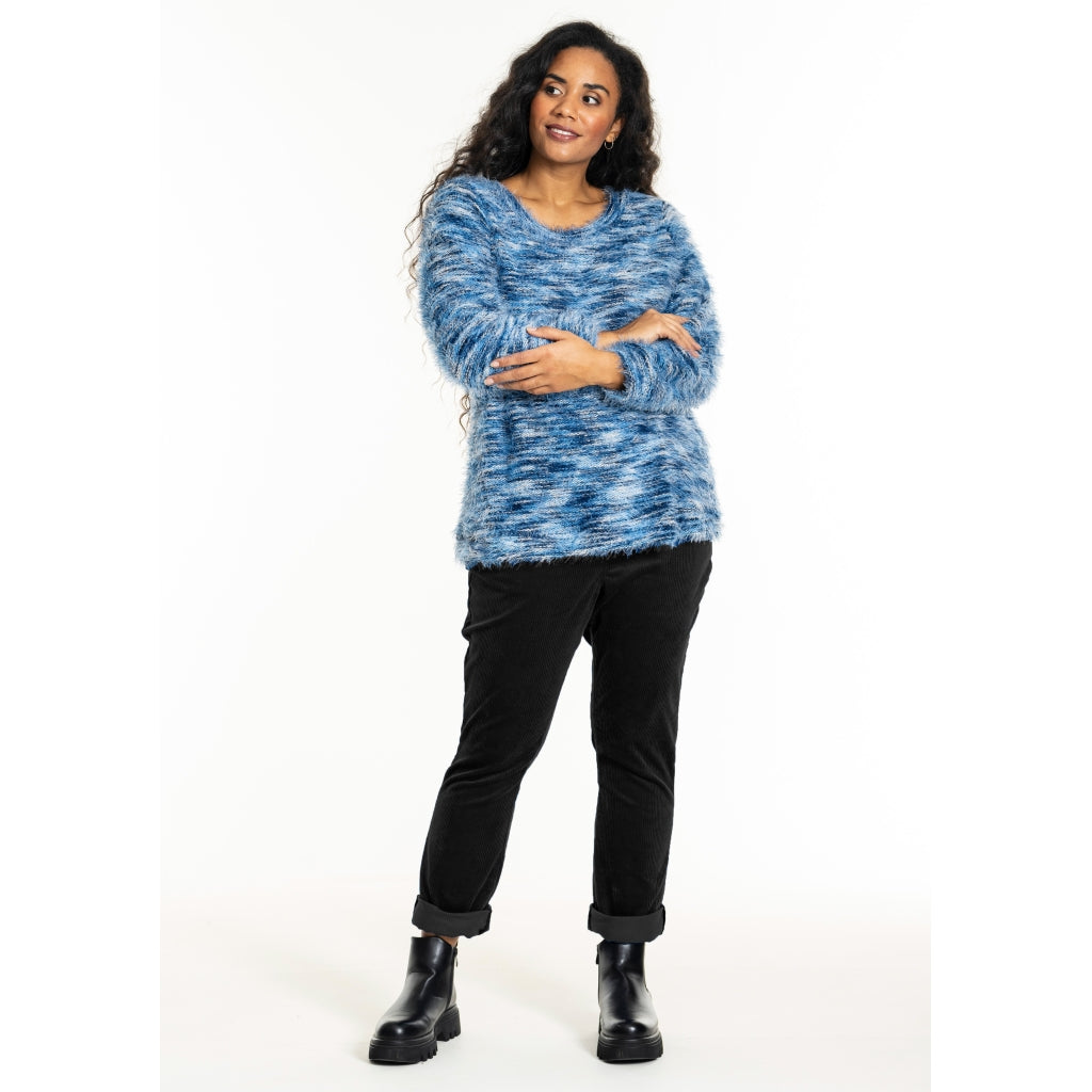 Studio SGinette Knit Sweater Blouse Blue