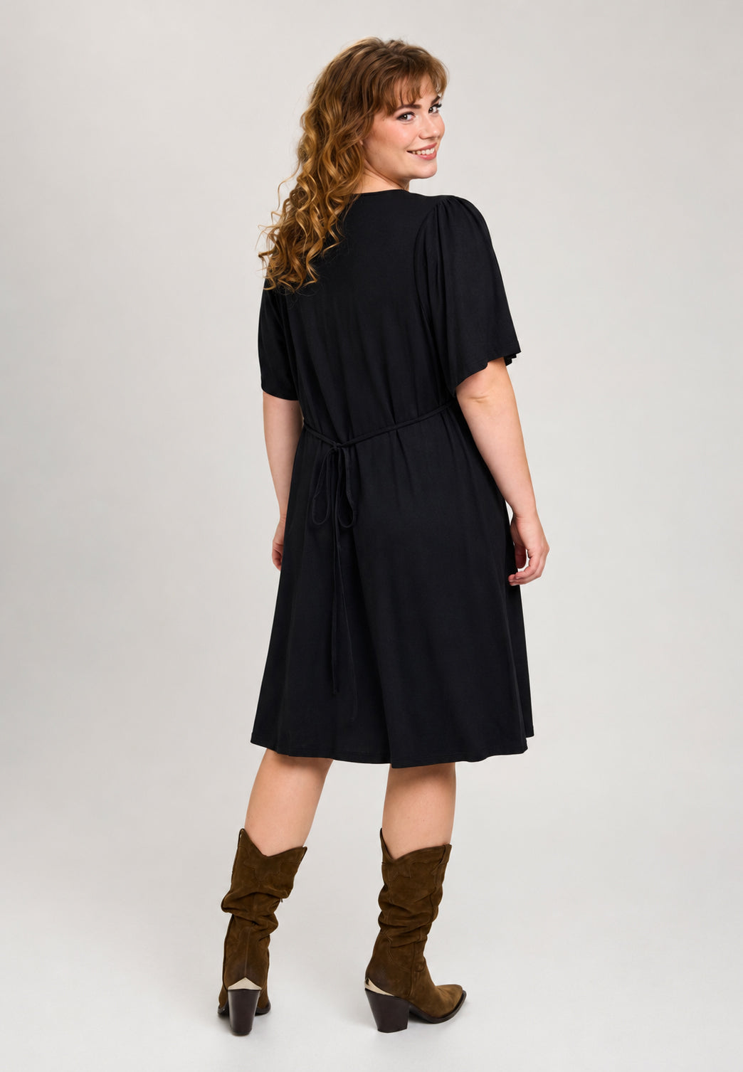 Studio SIsabella wrap dress without print Dress Black