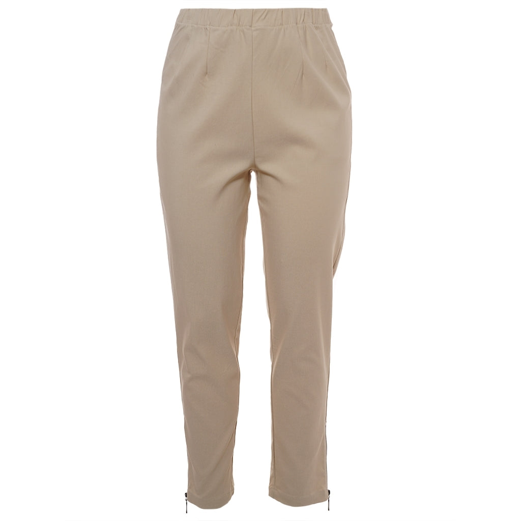 Studio SLena pants with zipper 7/8 Pant Sand