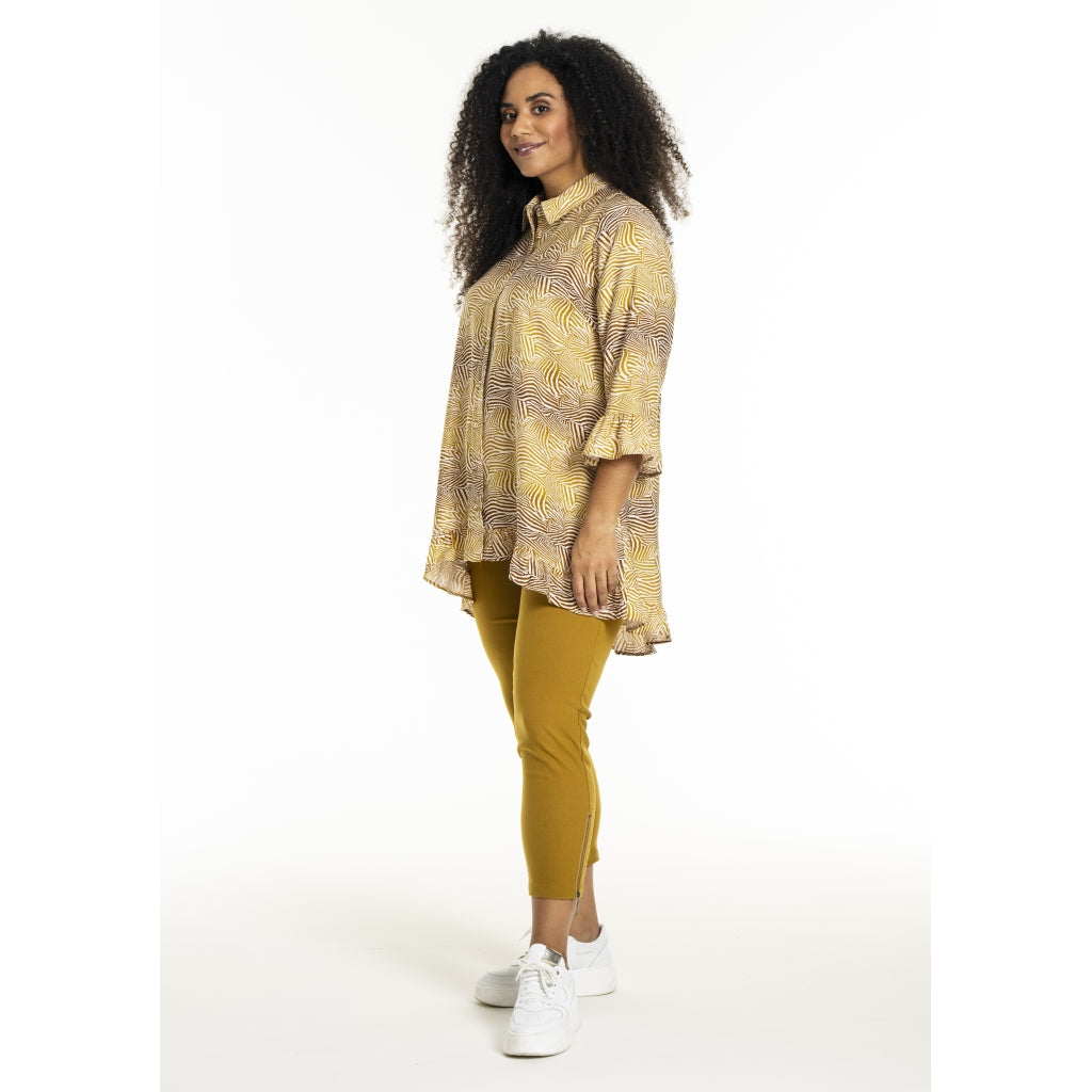 Studio SLena pants with zipper 7/8 Pant Yellow