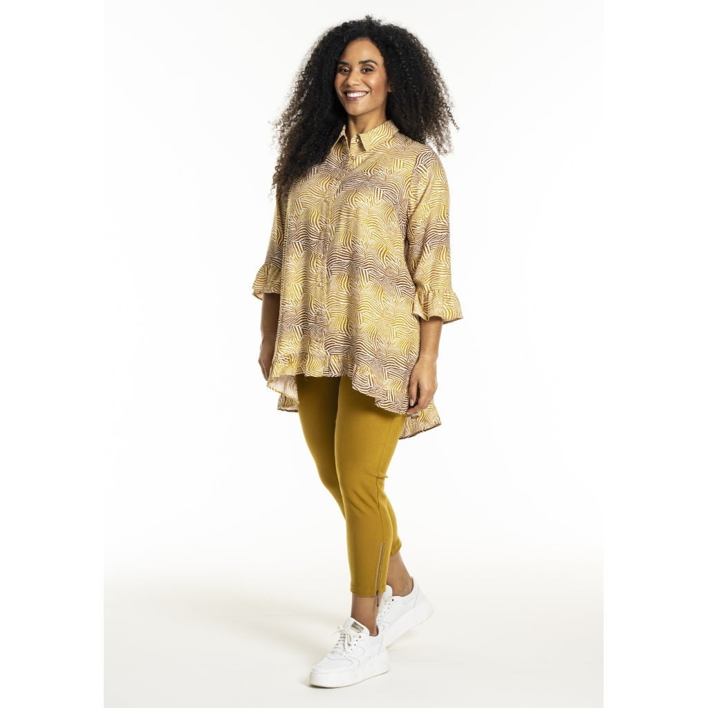 Studio SLena pants with zipper 7/8 Pant Yellow