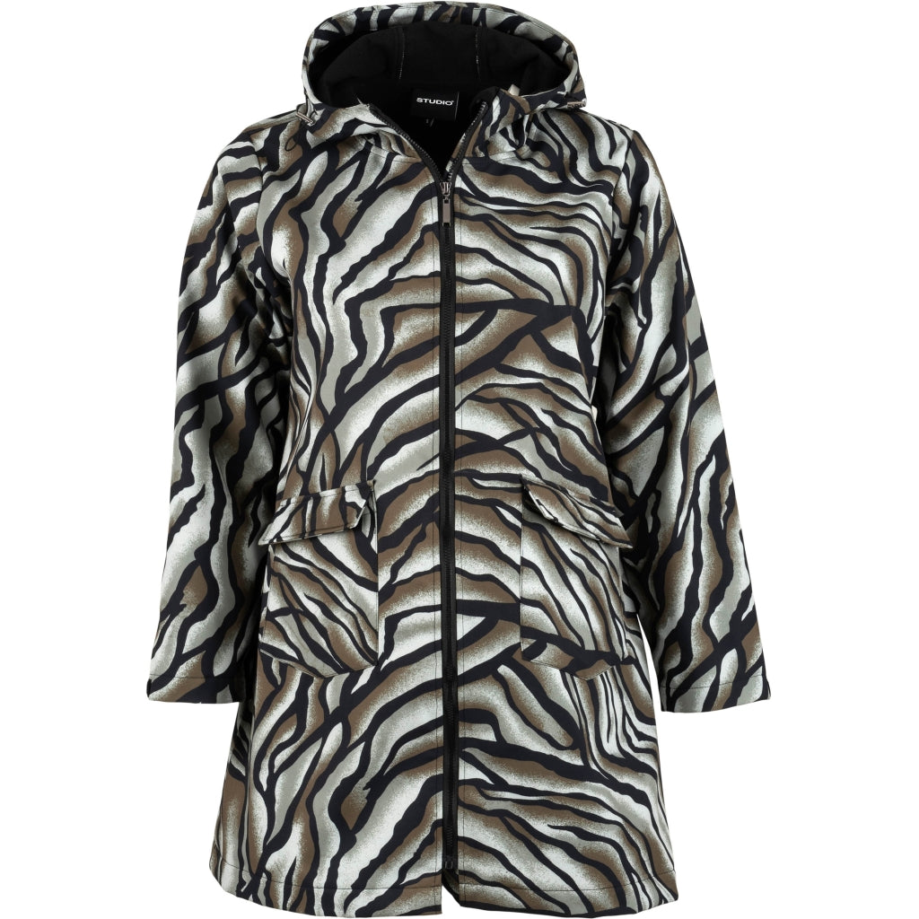 Studio SLotte Softshell Jacket Jacket Green leo print