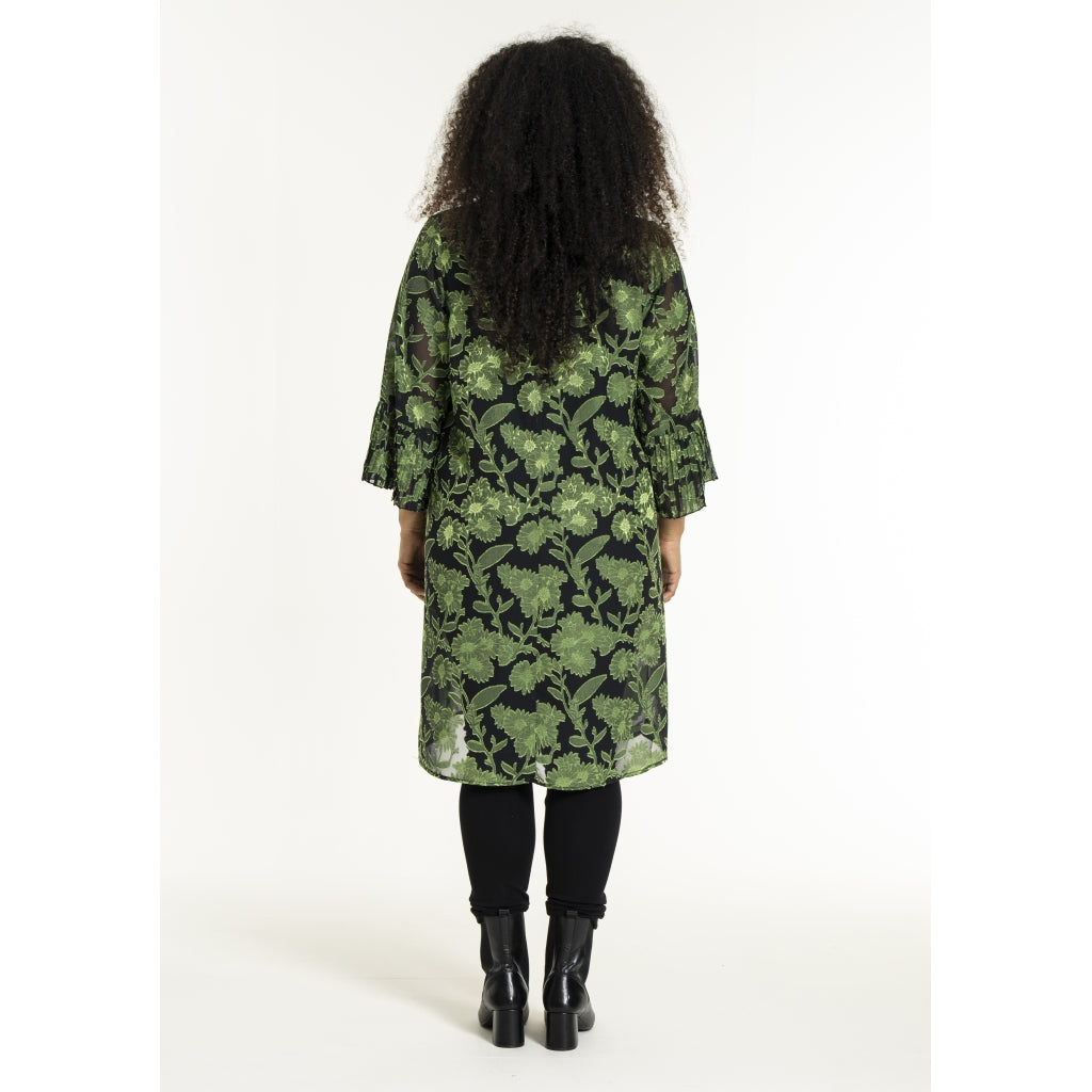 Studio SNathalie Dress Dress Black with bright green flowers