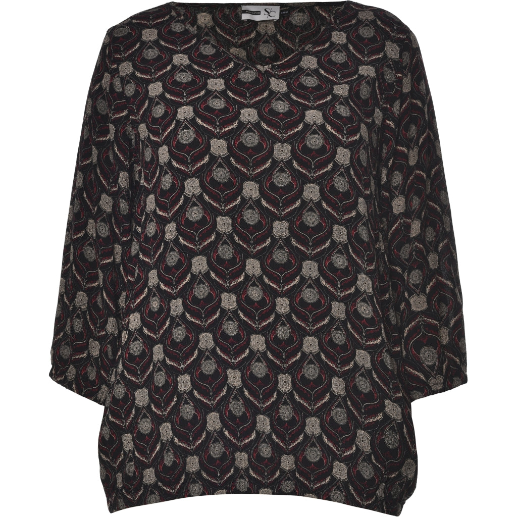 Studio Sine Blouse Blouse Dark red Print