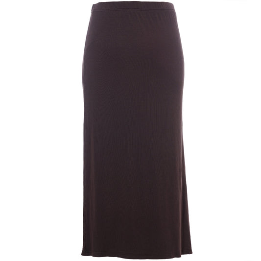 Studio Fanni rib skirt Skirt Dark Brown