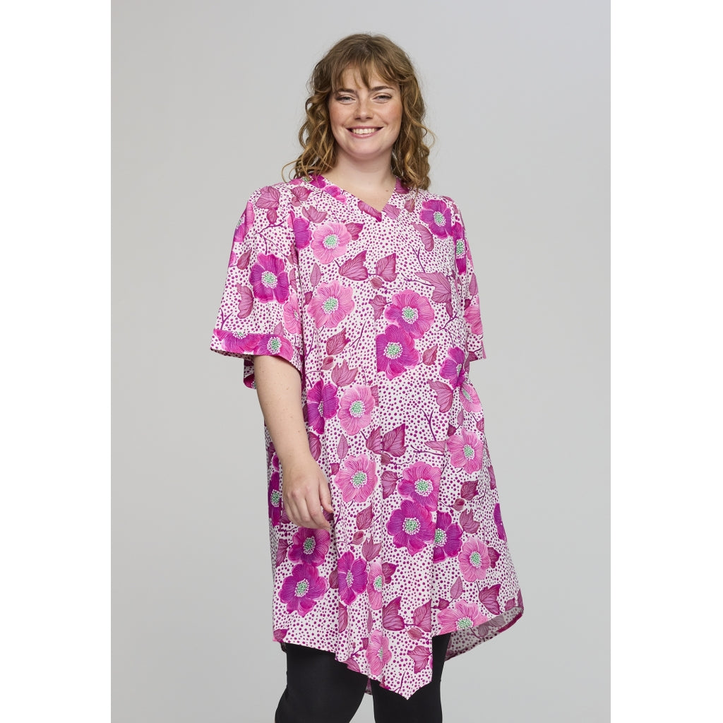 Studio SAlessia Tunic Tunic White with pink flowers