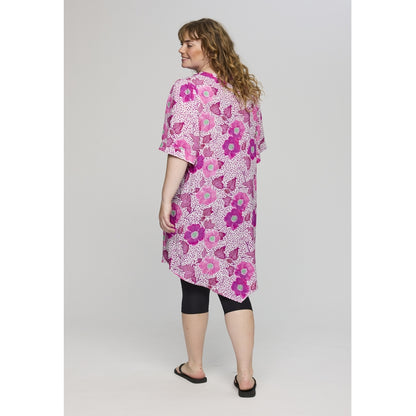 Studio SAlessia Tunic Tunic White with pink flowers