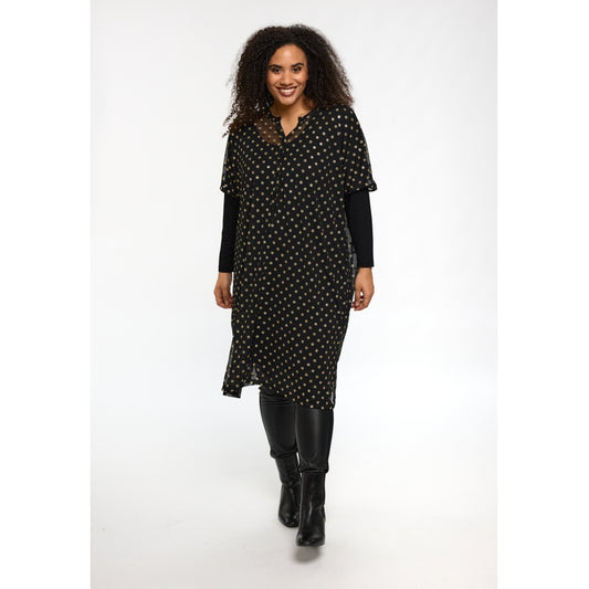 Studio SAlma Dress Dress Black with gold dots