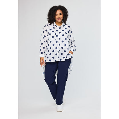 Studio SAlva Shirt with dots Shirt White with blue dots