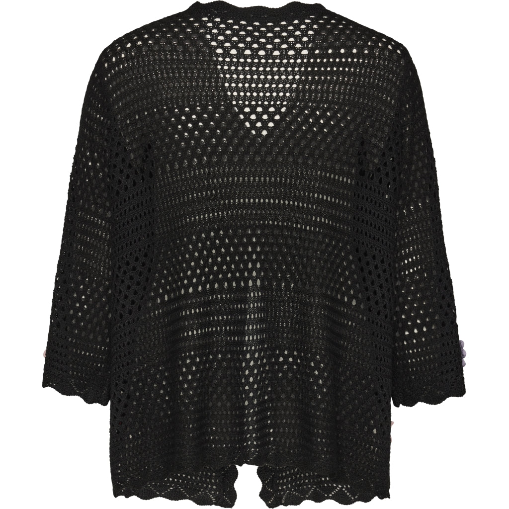 Studio SAmaya knit cardigan with flowers Cardigan Black