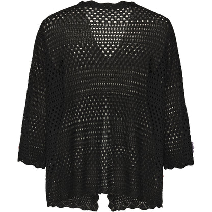 Studio SAmaya knit cardigan with flowers Cardigan Black