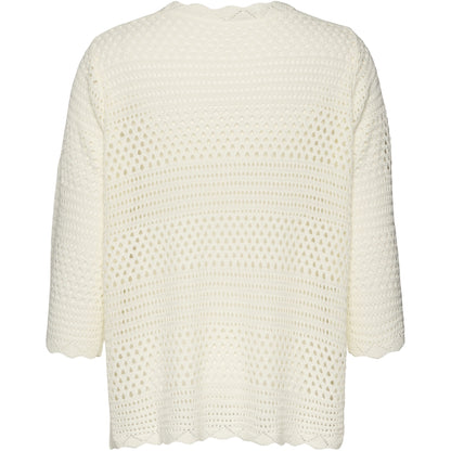 Studio SAmaya knit cardigan with flowers Cardigan White