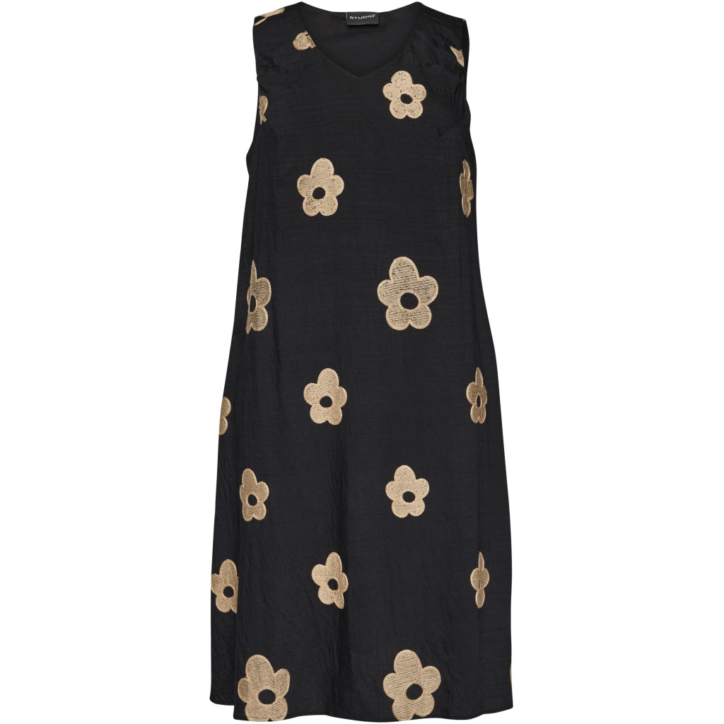 Studio SAnastasia Long dress Long Dress Black with sand flowers