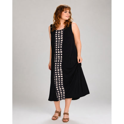Studio SAsta Long dress Long Dress Black with sand checks