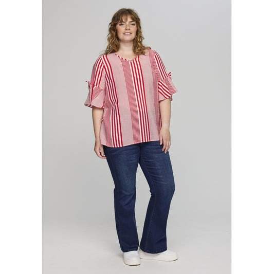 Studio SAutumn Blouse Blouse Red/White stripe