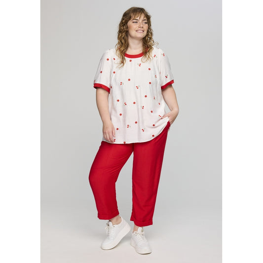 Studio SAva Blouse Blouse White with red berry