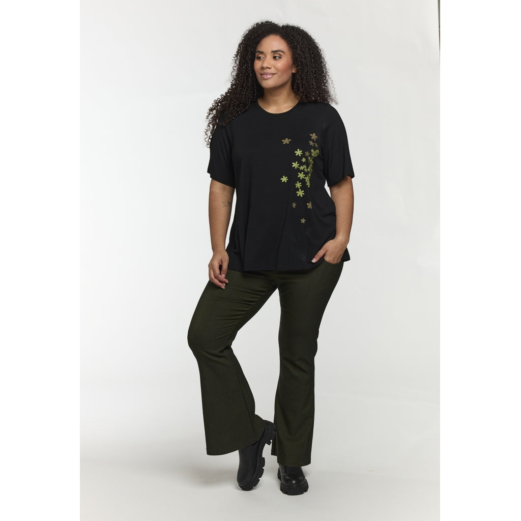 Studio SBella T-Shirt with print T-Shirt Black with Green