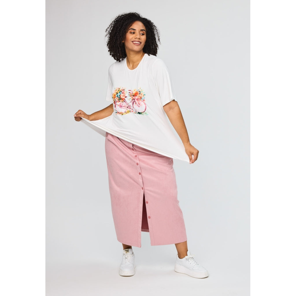 Studio SBella T-Shirt with print T-Shirt White with rose bike