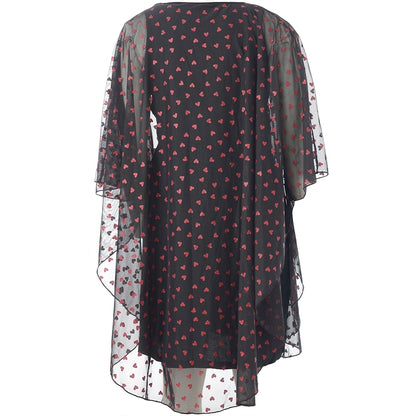 Studio SBianca Dress Dress Black with red hearts