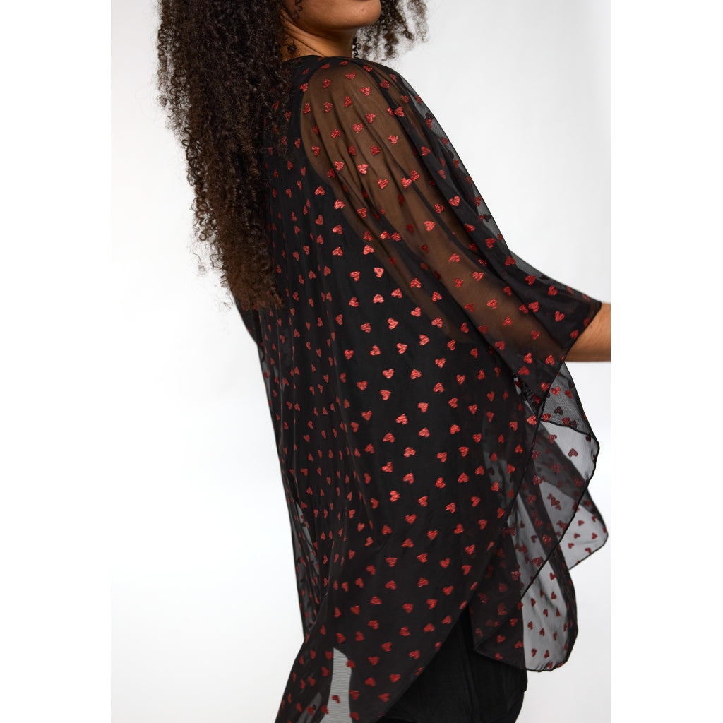 Studio SBianca Dress Dress Black with red hearts