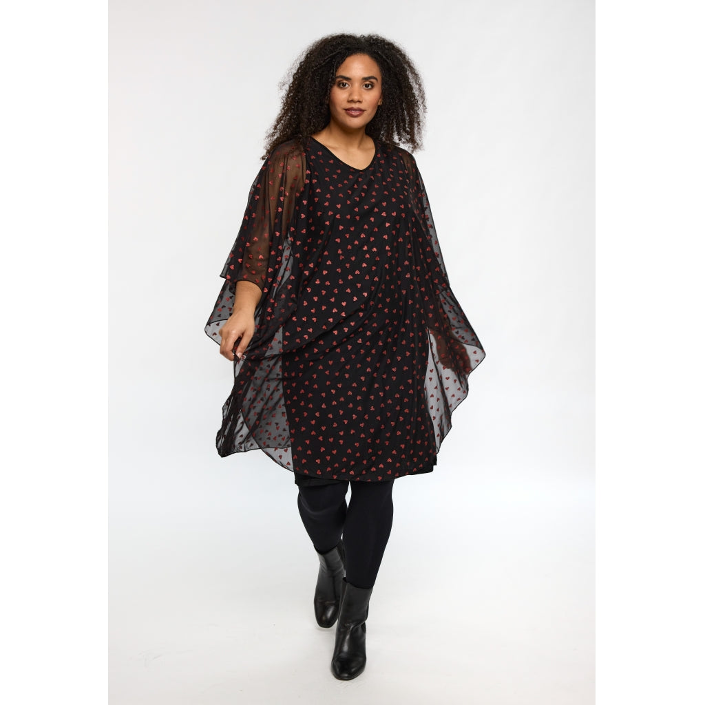Studio SBianca Dress Dress Black with red hearts