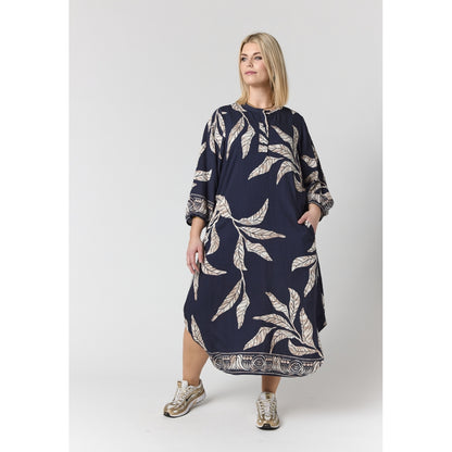 Studio SBidiana Long Dress Long Dress Navy board with sand flowers