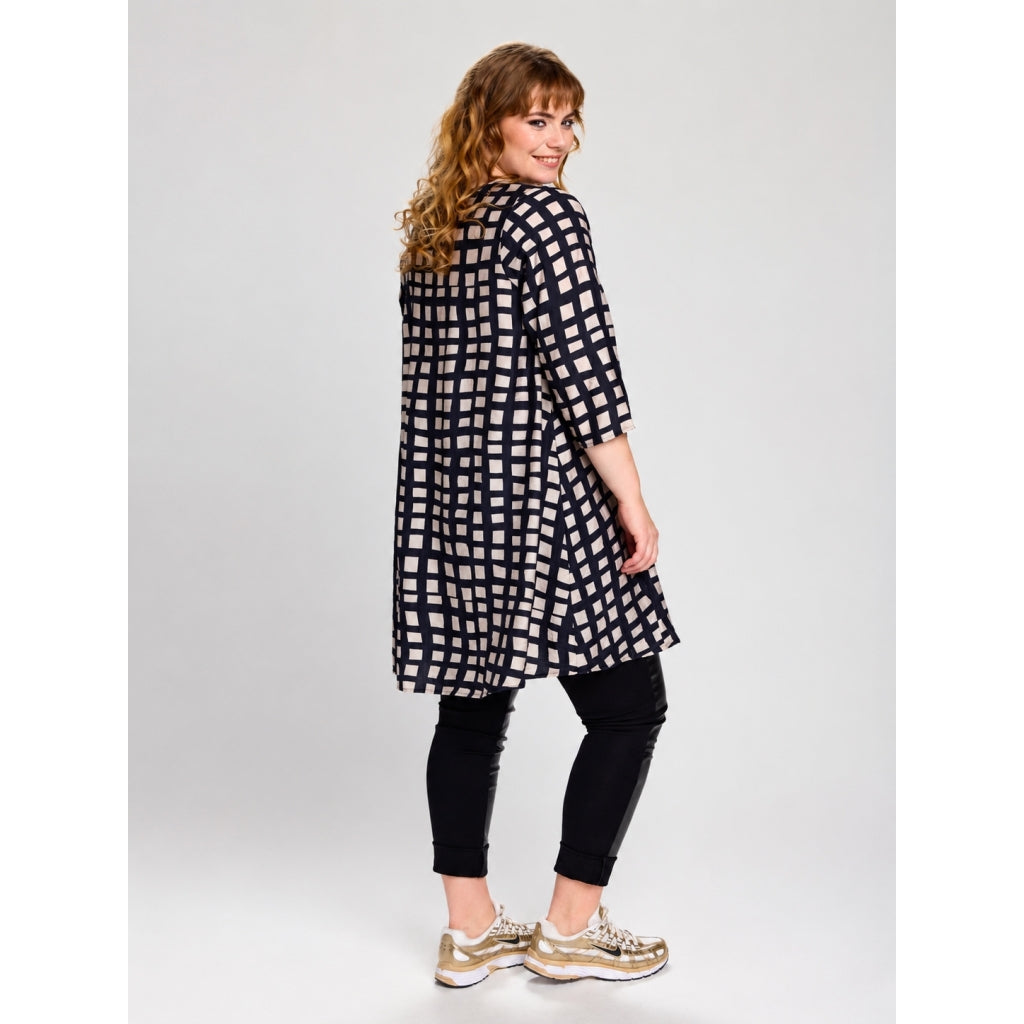 Studio SBirgitte Dress Dress Black with sand checks