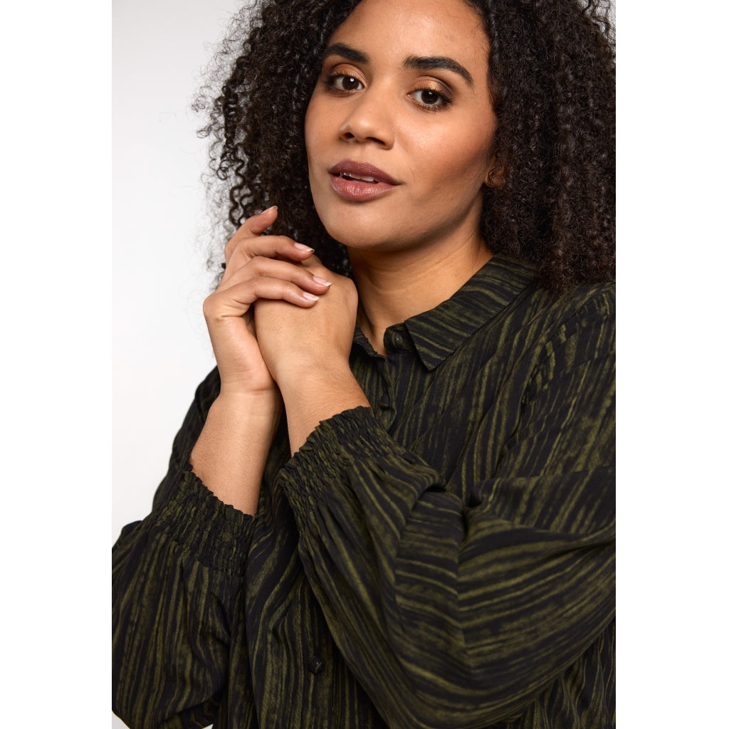 Studio SBitta Shirt Shirt Black with green stripes