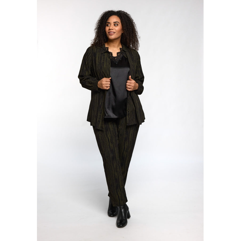 Studio SBitta Shirt Shirt Black with green stripes