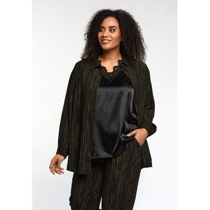 Studio SBitta Shirt Shirt Black with green stripes