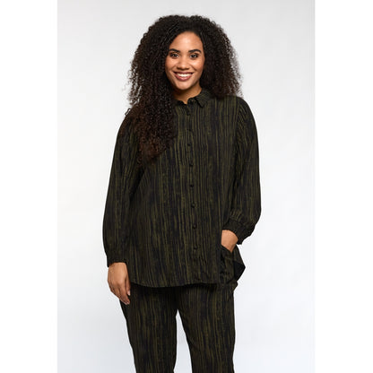 Studio SBitta Shirt Shirt Black with green stripes