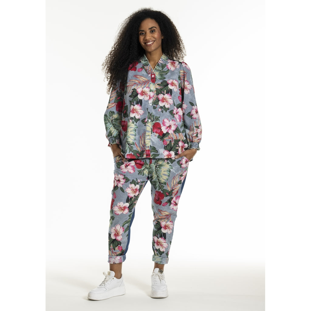 Studio SBonni Shirt Shirt Stripe with flower print