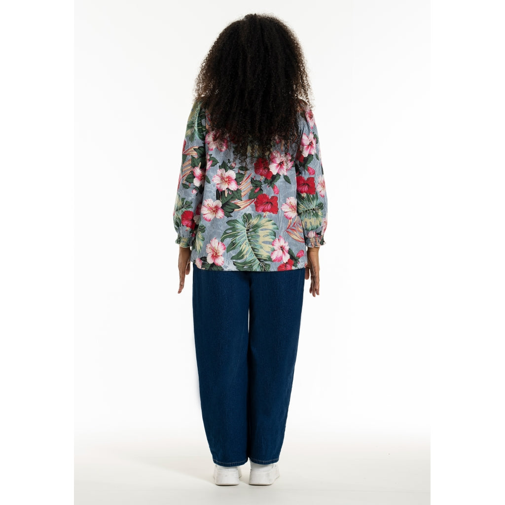 Studio SBonni Shirt Shirt Stripe with flower print