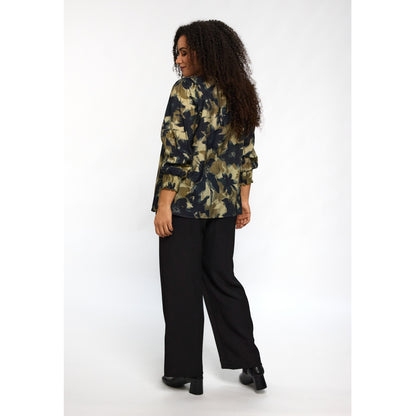 Studio SBonni Shirt Shirt Green black flowers