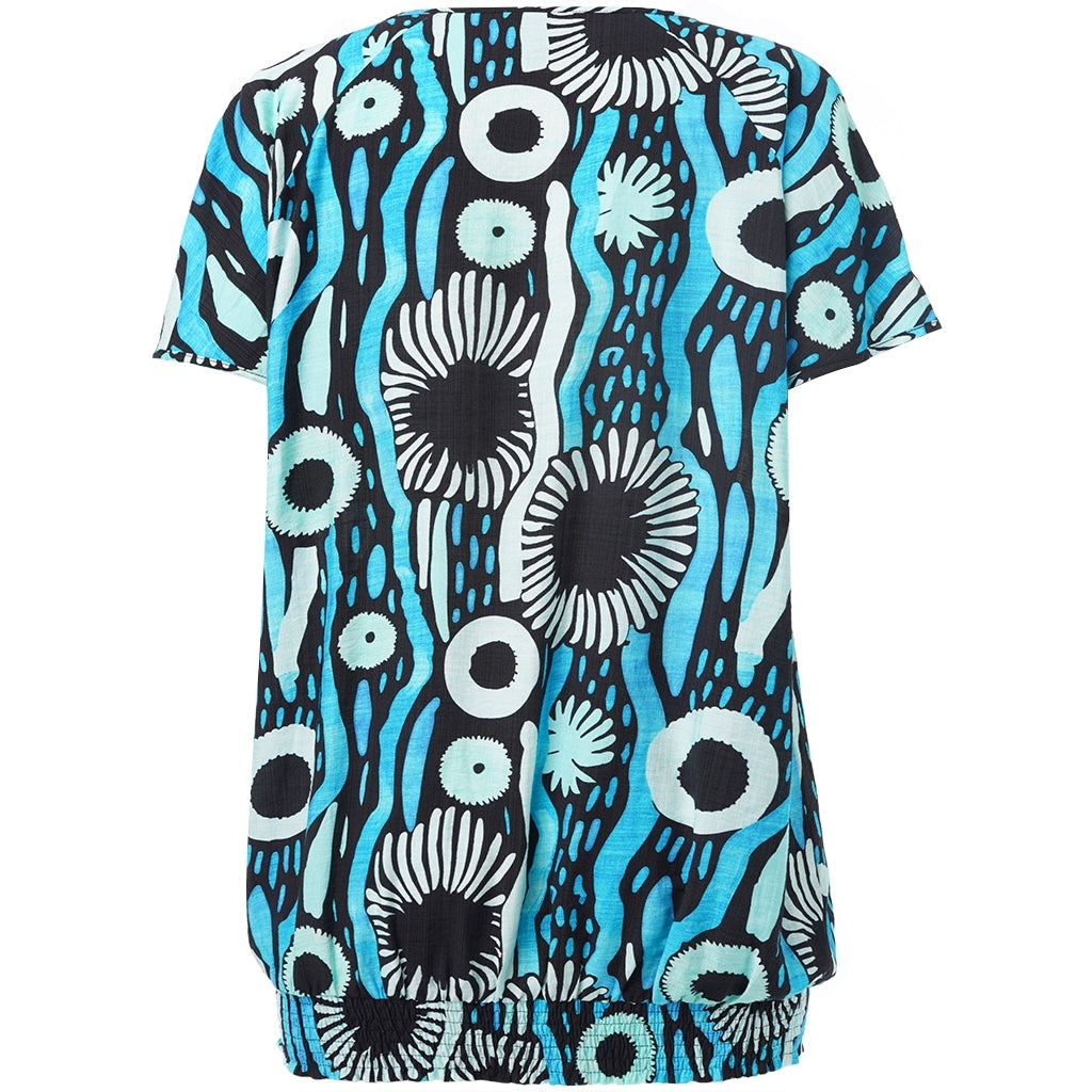 Studio SCamilla Blouse Blouse Black with blue printed