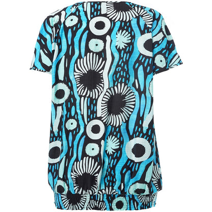 Studio SCamilla Blouse Blouse Black with blue printed